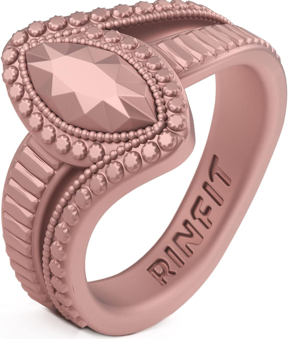 Silicone Rings for Women - Promise Ring for Her - Rubber Wedding Bands Women - Marquise & Pear - Patented Design