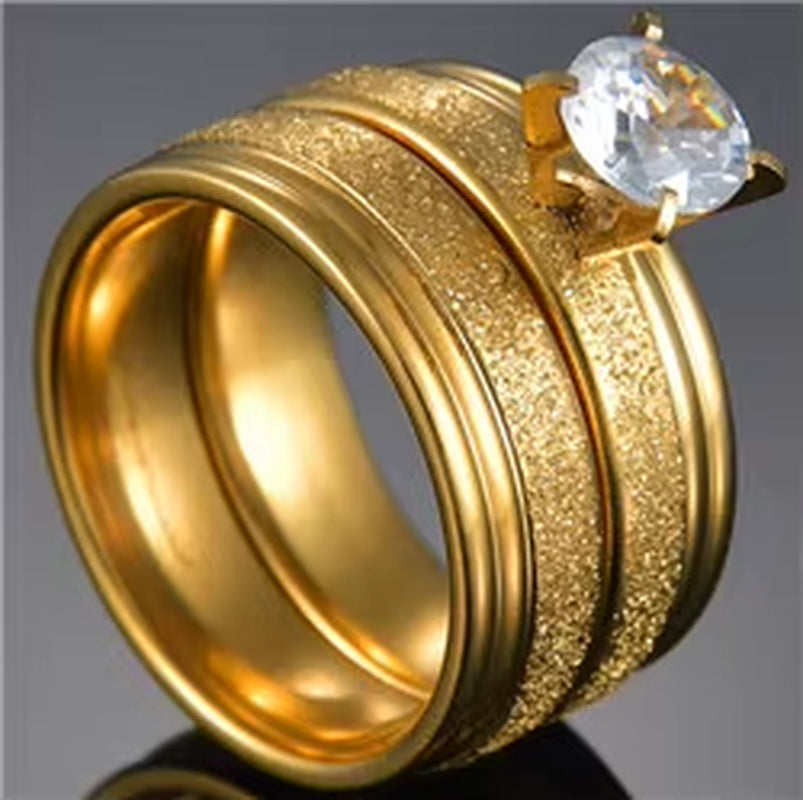 MMS Fashion Double Rings Set Ring for Women Detachable Rings for Ladies Lover Party Wedding Rhinestone Rings Clear Crystal Rings