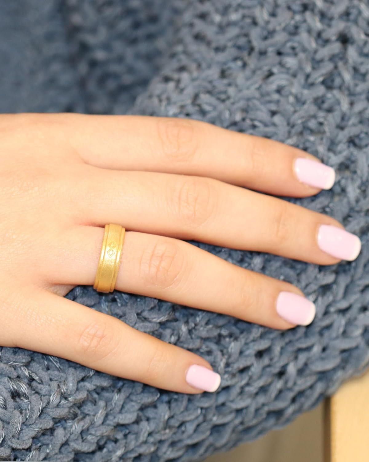 Silicone Rings for Women 5.5Mm Wide, 1.5Mm Thick - Infinity Rubber Wedding Band - Silicone Engagement Ring for Her - Patented Design