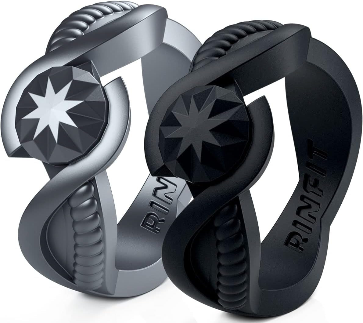 Silicone Rings for Women - Rubber Ring Women - Bridal or Promise Rings - round & Pear Silicone Wedding Bands - Patented Design