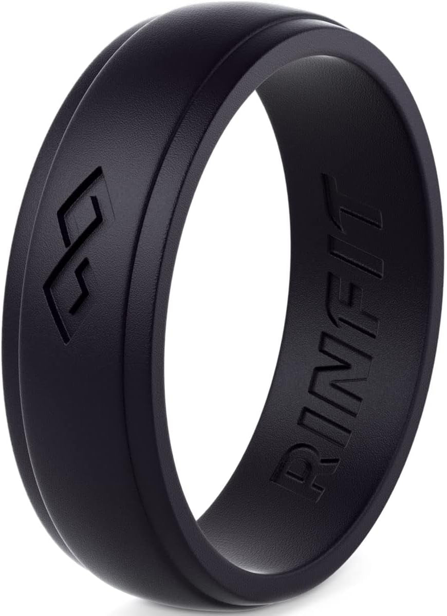 Silicone Rings for Women 5.5Mm Wide, 1.5Mm Thick - Infinity Rubber Wedding Band - Silicone Engagement Ring for Her - Patented Design