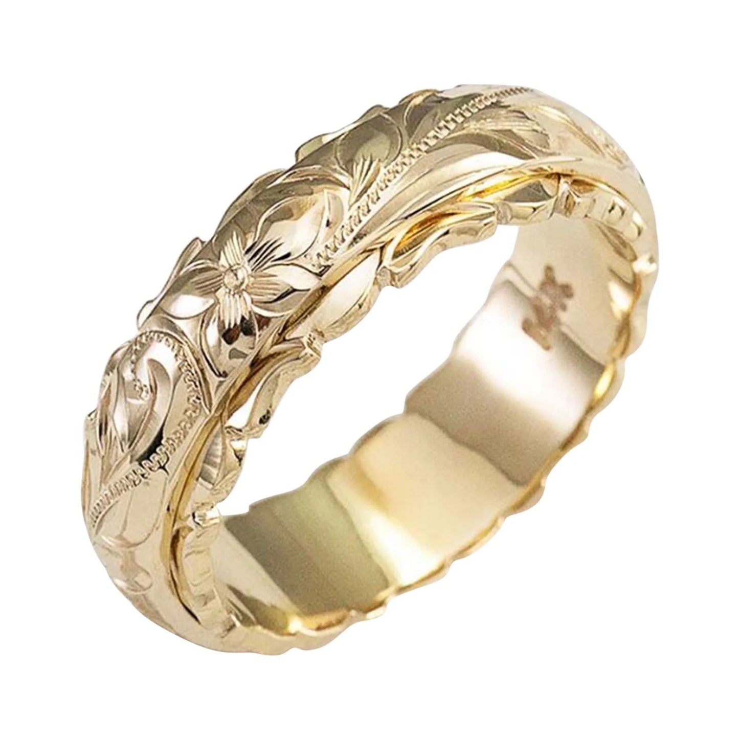 Rings for Alloy Carved Rose Flower Female Ring Popular Exquisite Ring Fashion Rings Jewelry Valentine'S Day Gift