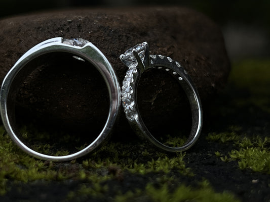 Fiancé Couple Ring Set