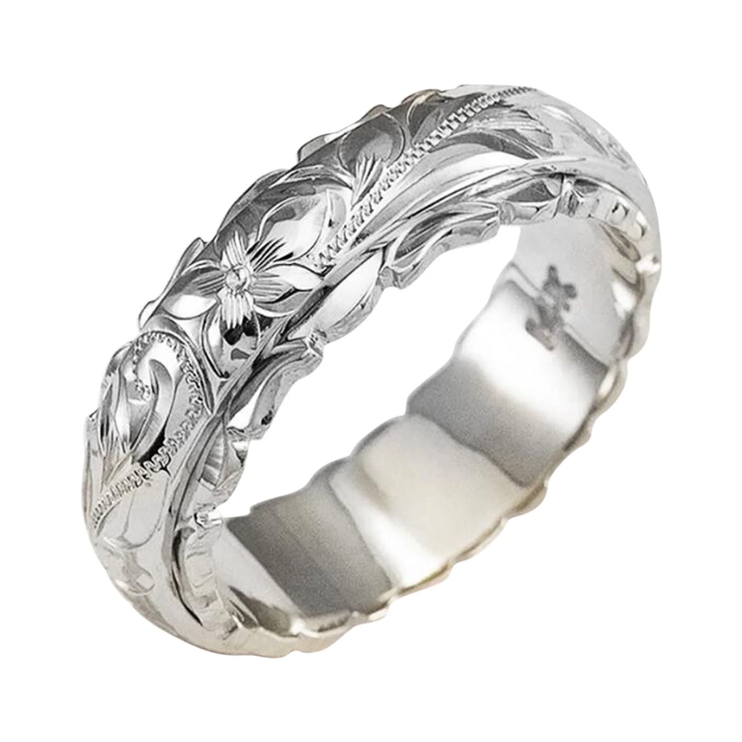 Rings for Alloy Carved Rose Flower Female Ring Popular Exquisite Ring Fashion Rings Jewelry Valentine'S Day Gift