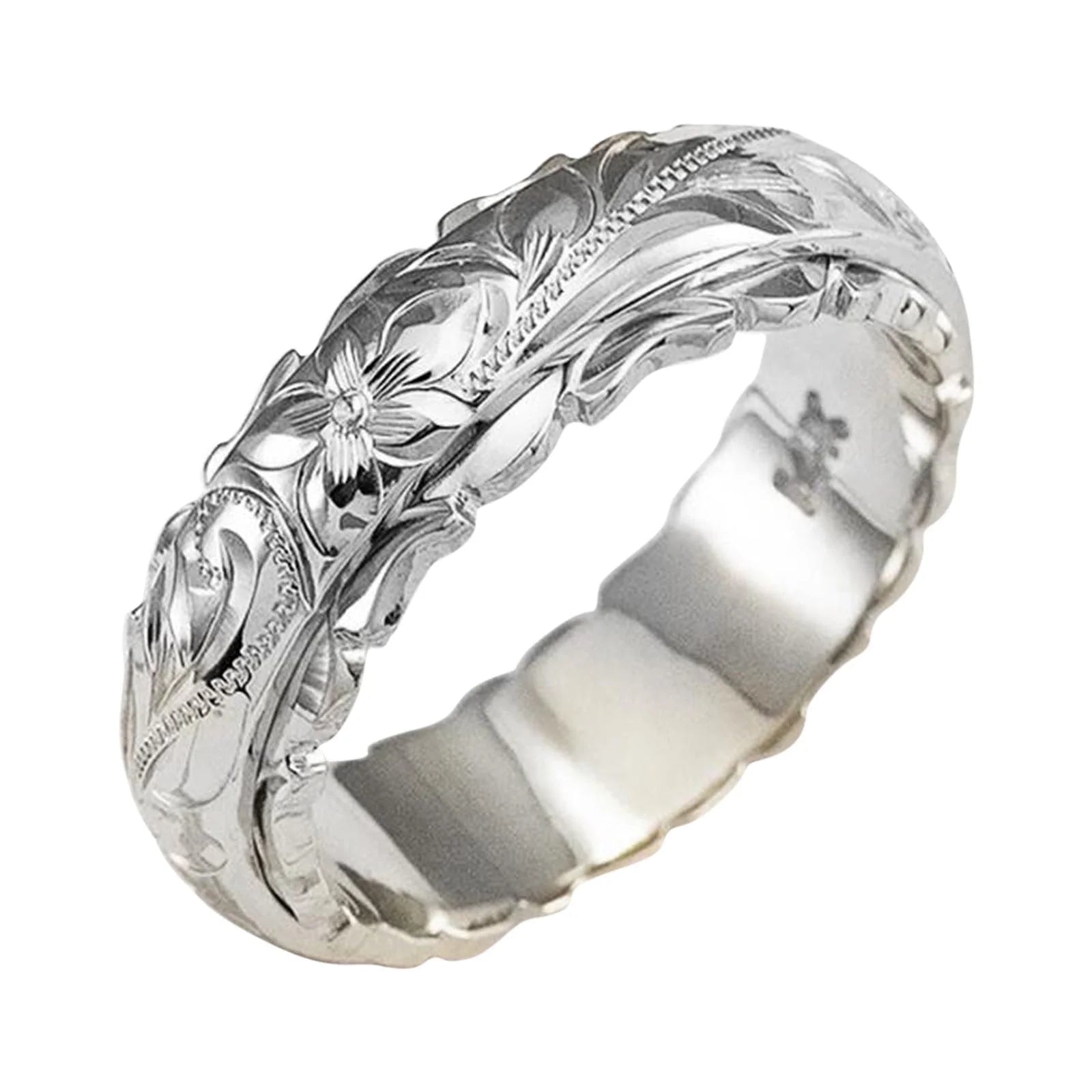 Rings for Alloy Carved Rose Flower Female Ring Popular Exquisite Ring Fashion Rings Jewelry Valentine'S Day Gift