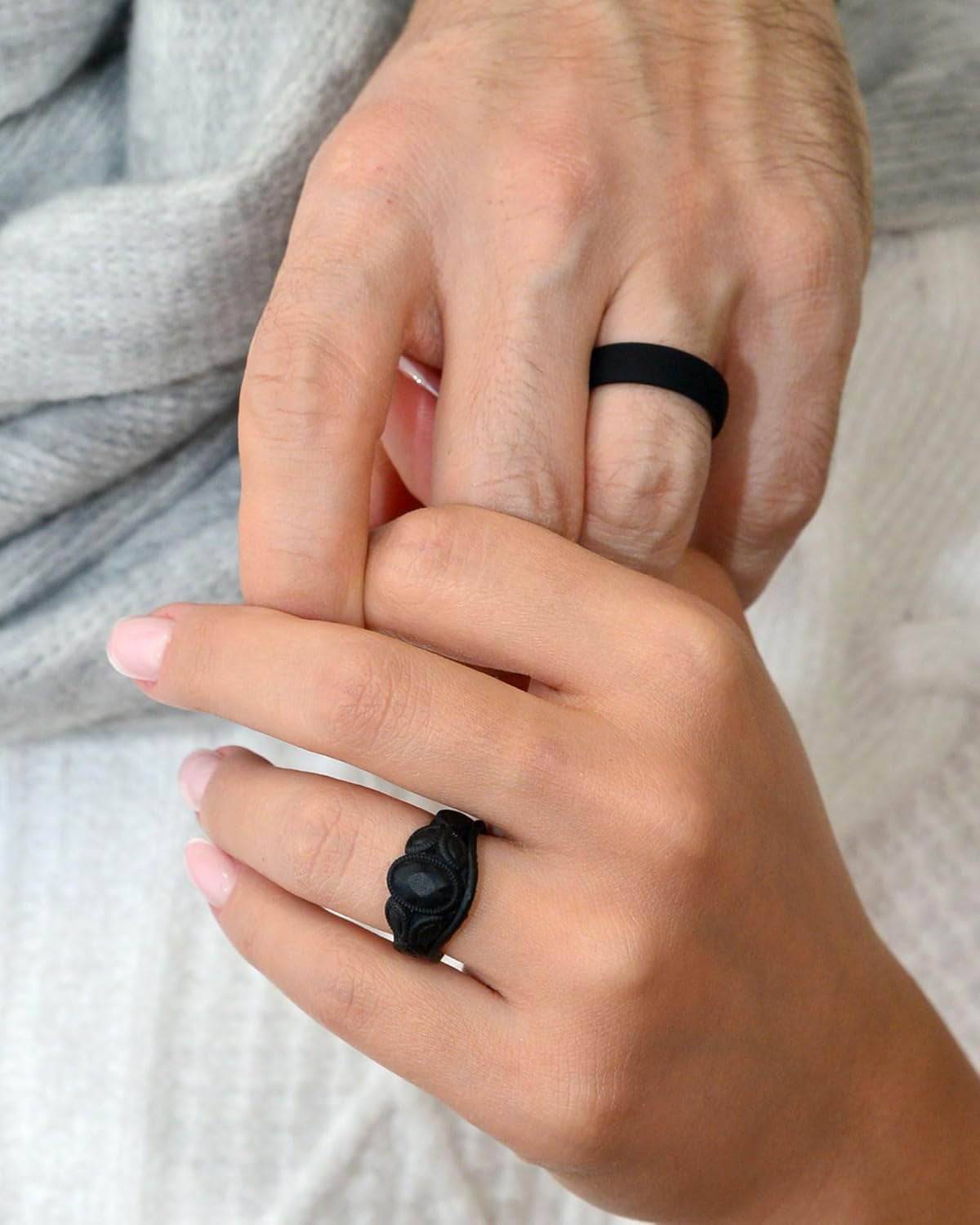 Silicone Rings for Women - Womens Wedding Rings - Silicone Wedding Bands - Oval Rubber Ring - Patented Design