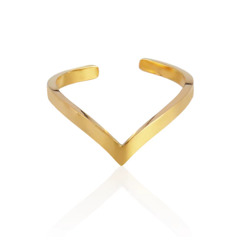 Women'S Rings Gold Colour Ring for Women Stainless Steel Rings Women Chain Rings for Women Open Rings Stainless Jewelry Gifts