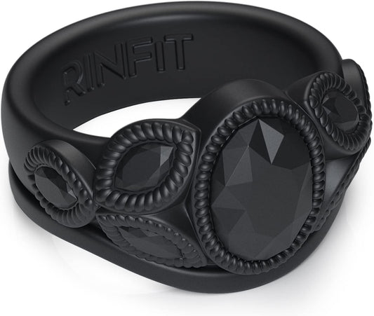 Silicone Rings for Women - Womens Wedding Rings - Silicone Wedding Bands - Oval Rubber Ring - Patented Design